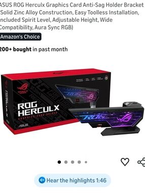 New ASUS ROG Herculx Graphics Card Anti-Sag Holder Bracket